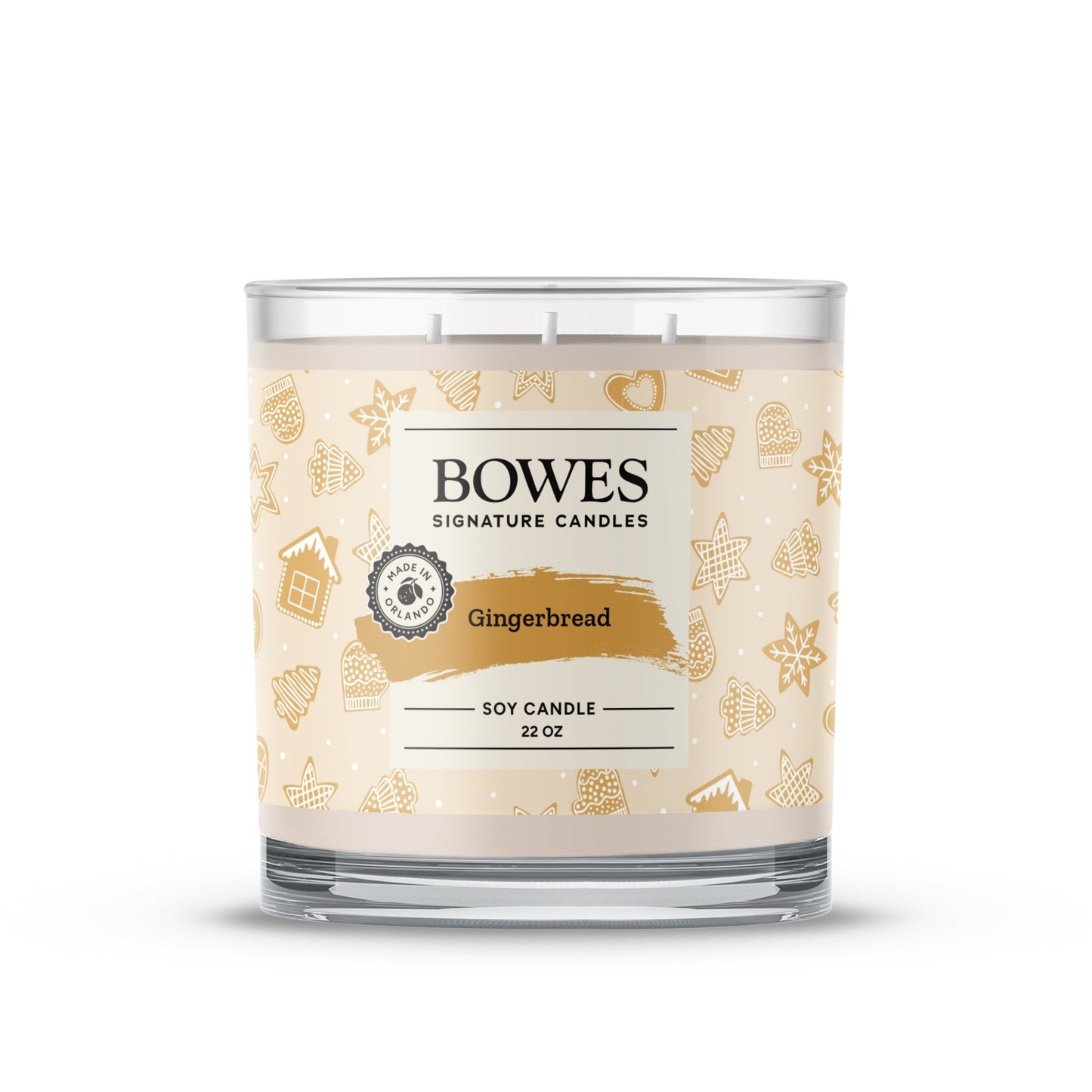 Gingerbread - 22 Oz Classic Candle - Bowes Signature Candles -
