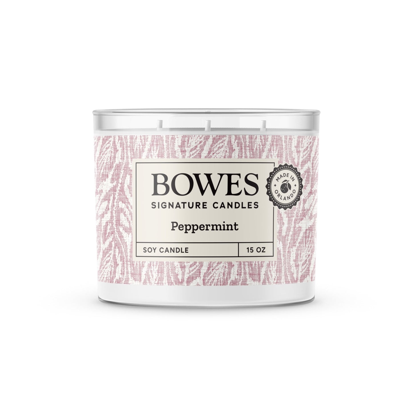 Peppermint 15 oz Candle - Bowes Signature Candles -