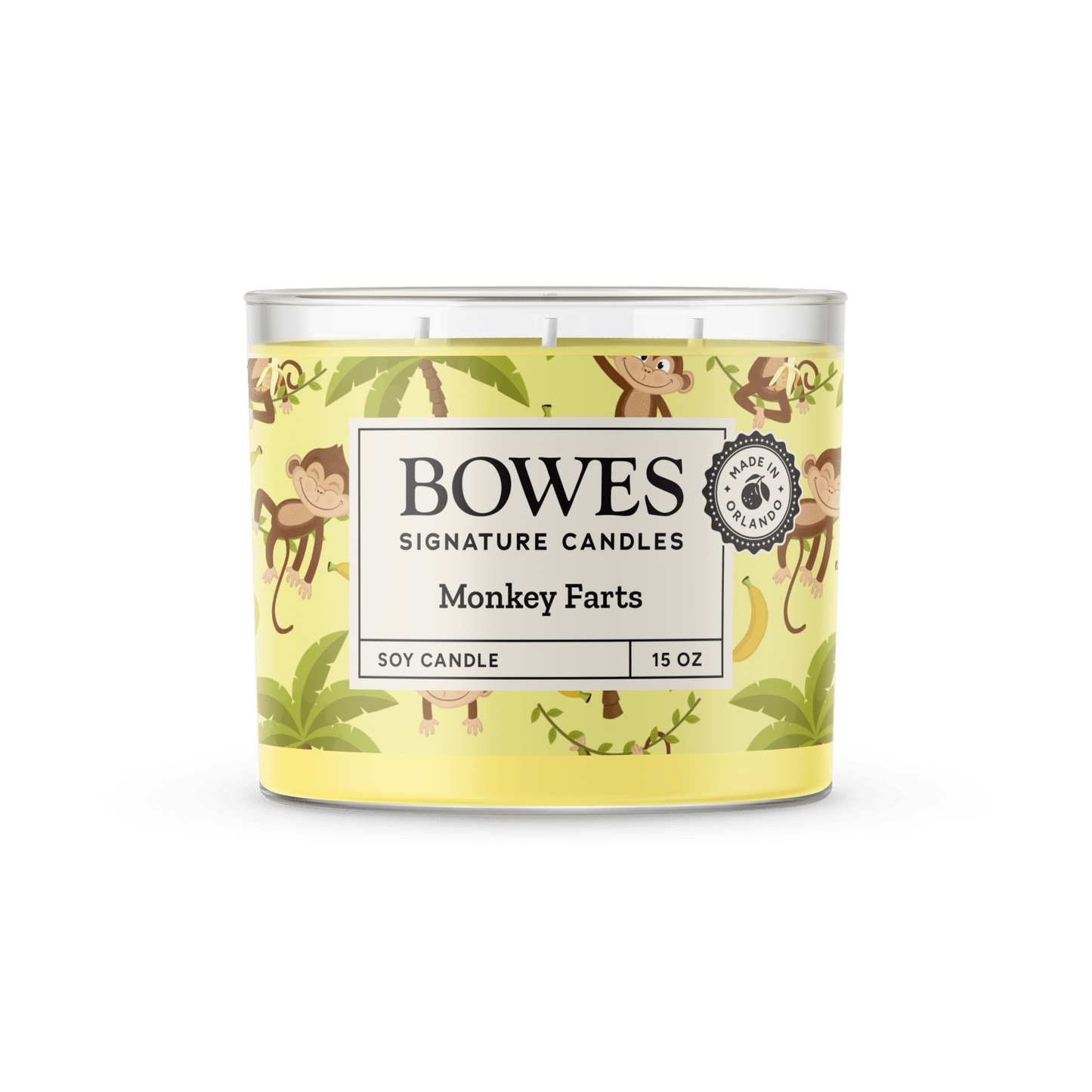 Monkey Farts 15oz Classic Candle - Bowes Signature Candles - Classic Candle Collection
