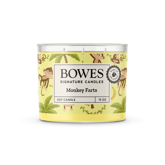 Monkey Farts 15oz Classic Candle - Bowes Signature Candles - Classic Candle Collection